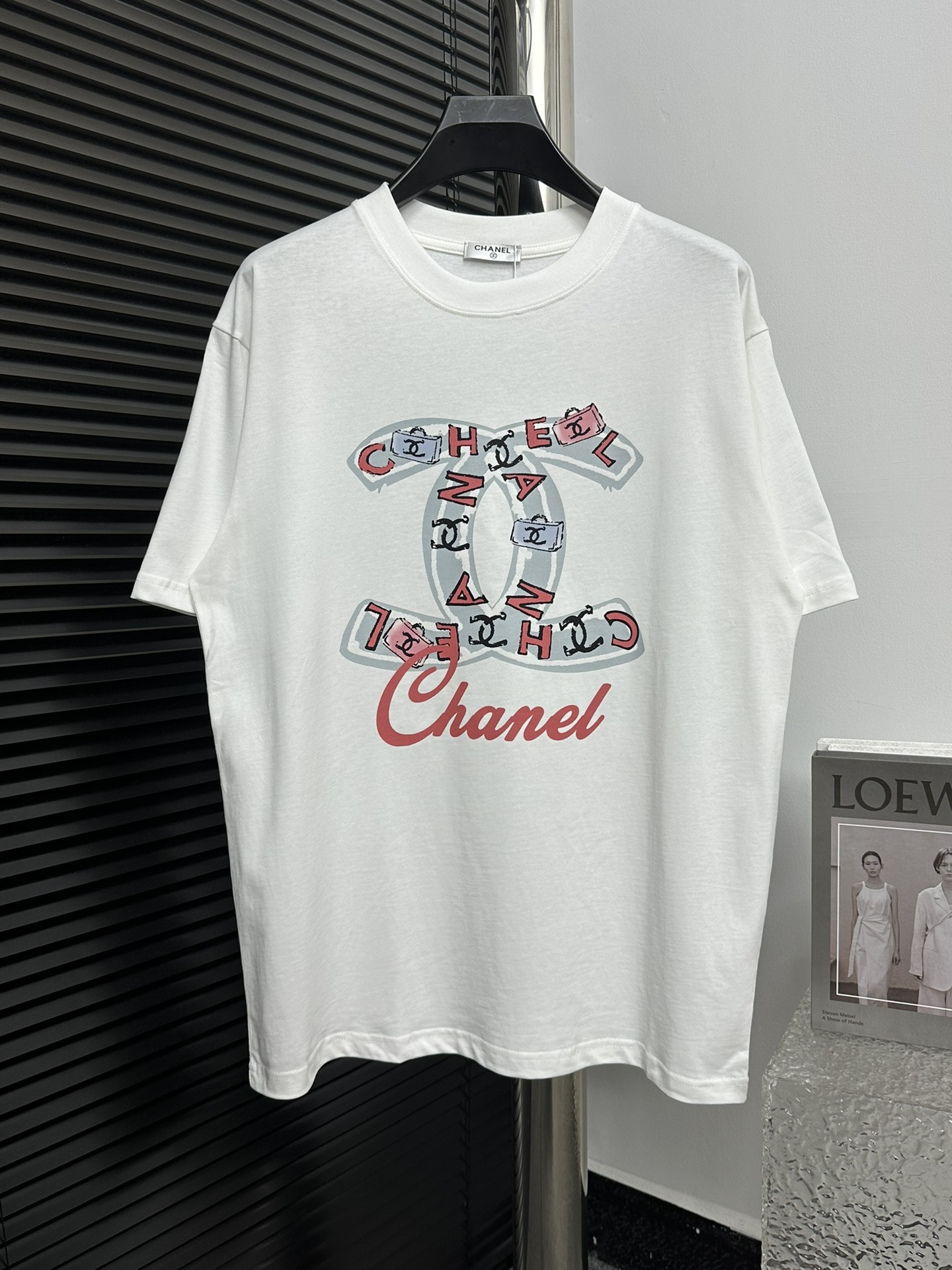 【CHanel】Camiseta de manga corta unisex logo 24ss, tela original, proceso de impresión digital directa, misma …