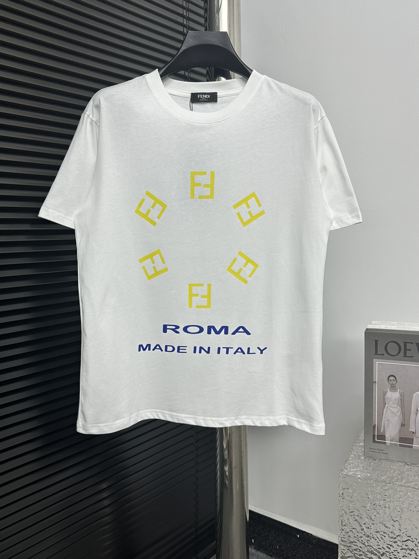 【FENDI】Fendi 24ss logo print t-shirt short sleeve, selected high-quality 260g pure cotton fabric, soft to the…