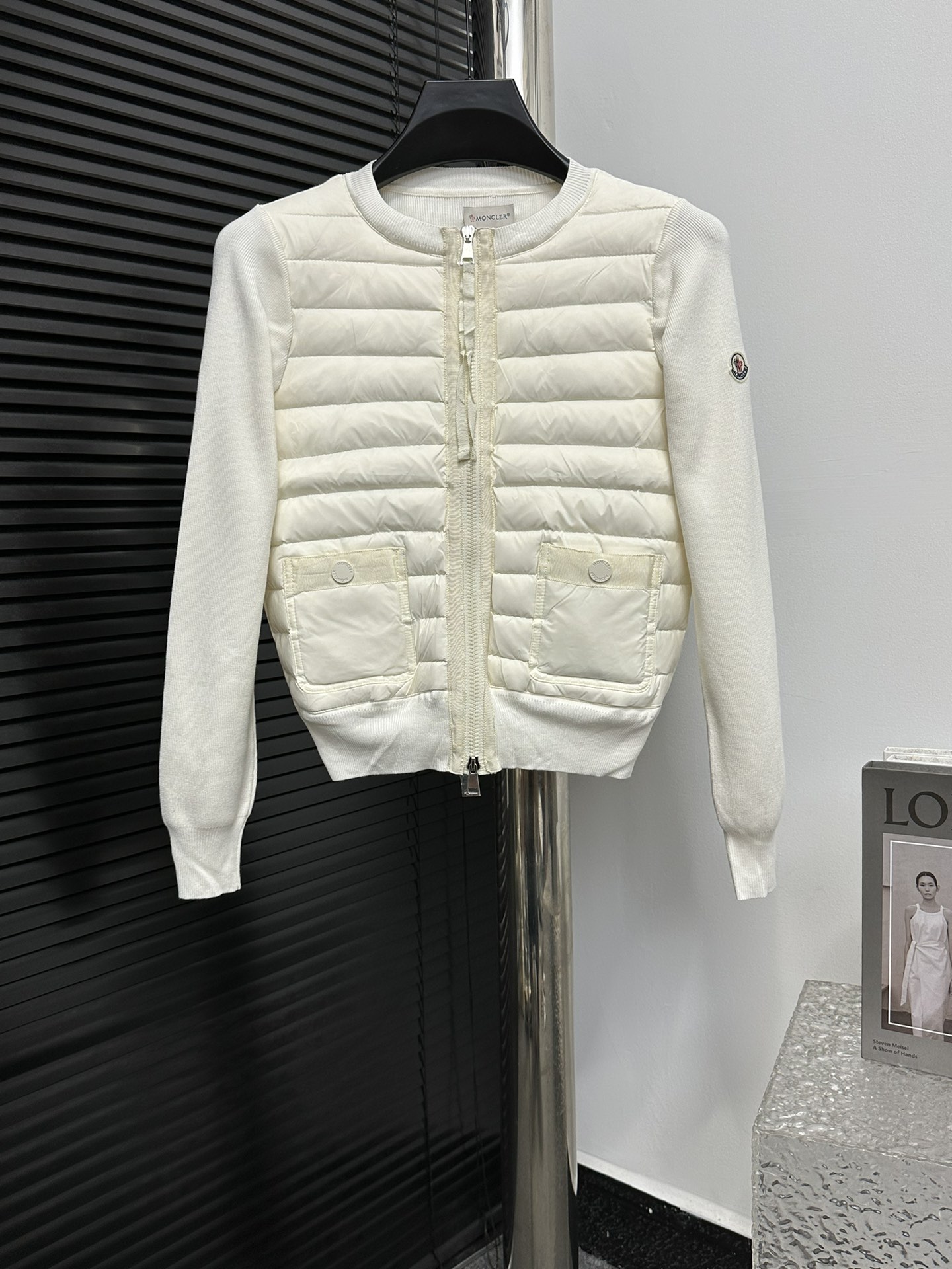 【Moner】Chaqueta de plumón de mujer con dos bolsillos de punto, para uso diario, nueva de otoño e invierno, con paneles …