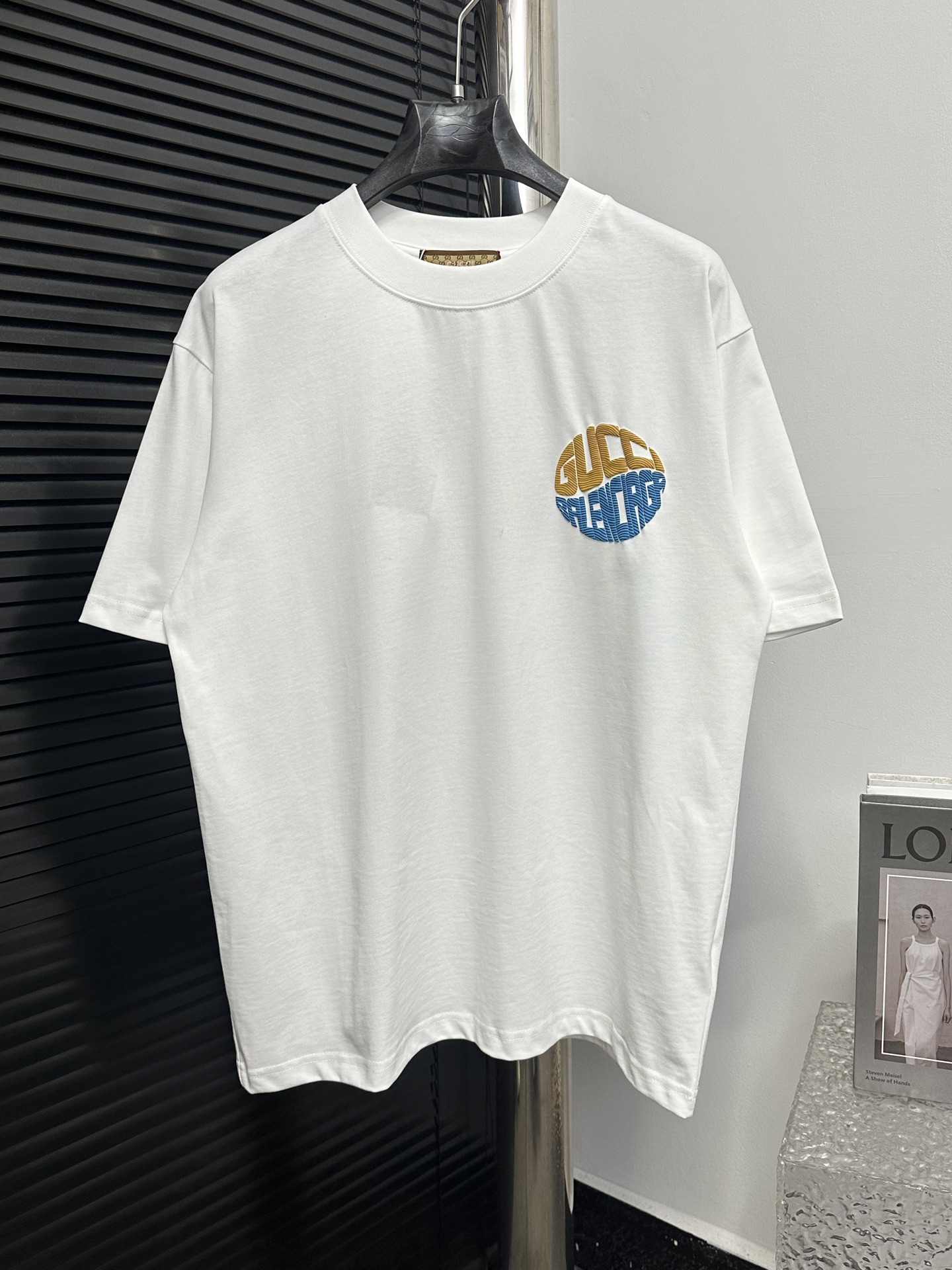 【gucci✖️balenciaga】Camiseta de cuello redondo con logo de edición conjunta 25ss, tejido de algodón puro de 280 gramos, …