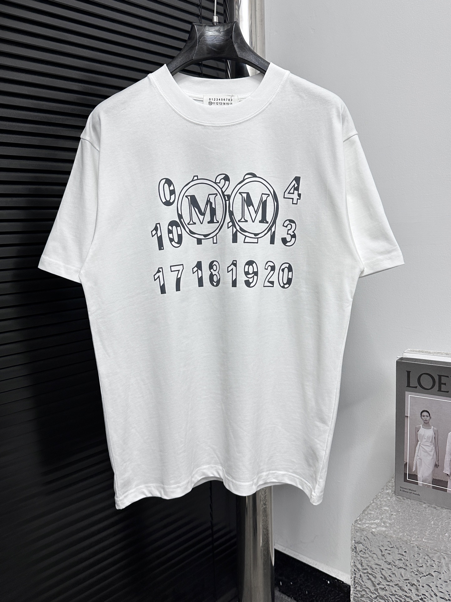 【Maison Margiela】Margiela 25ss camiseta de manga corta con estampado de letras, tela teñida personalizada de 280 gramos…