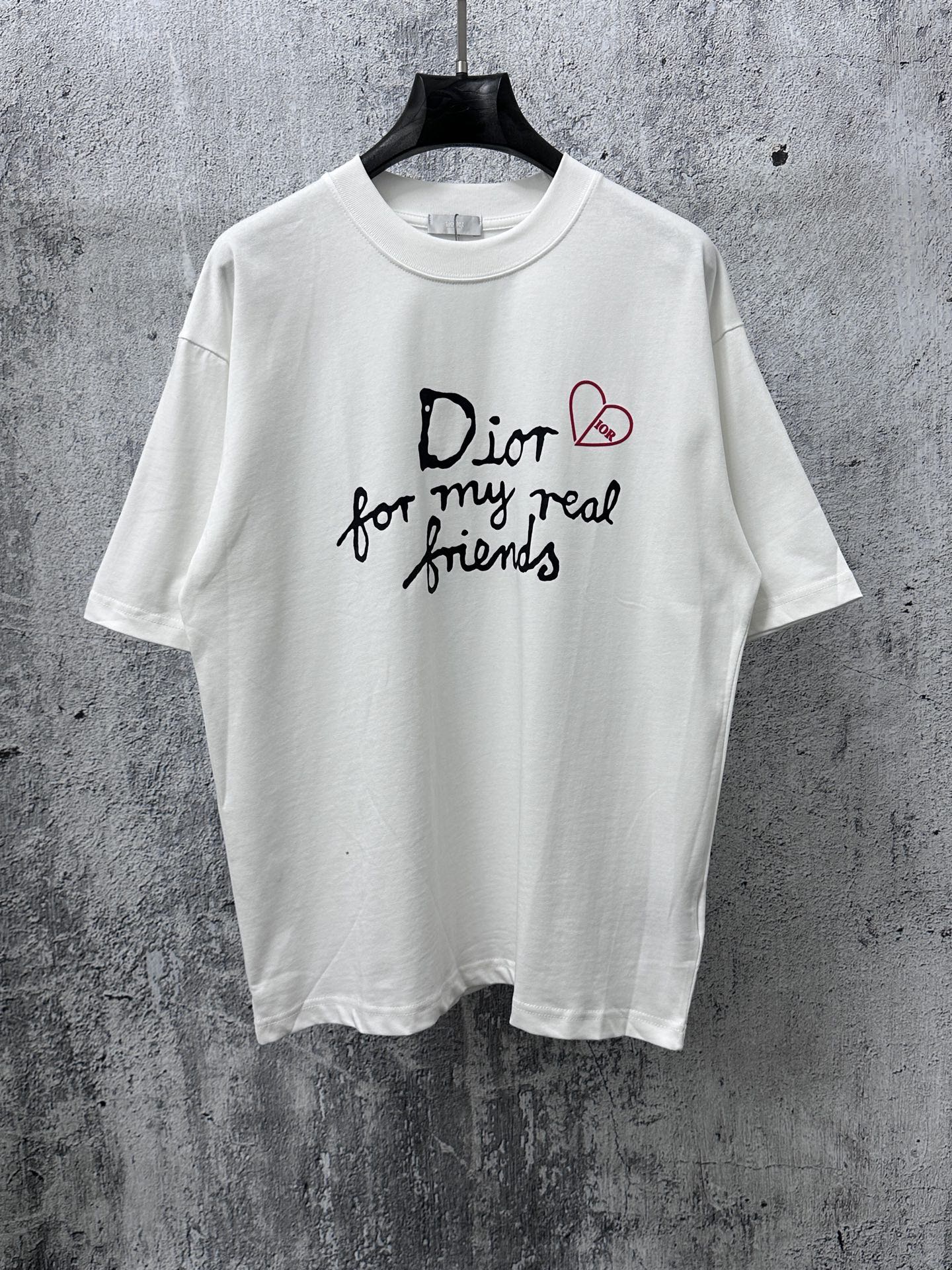 P85 [DIOR] Camiseta Dior 25ss con logo de letras de manga corta. Tejido pesado de doble hilo de puro algodón de 260 g. …