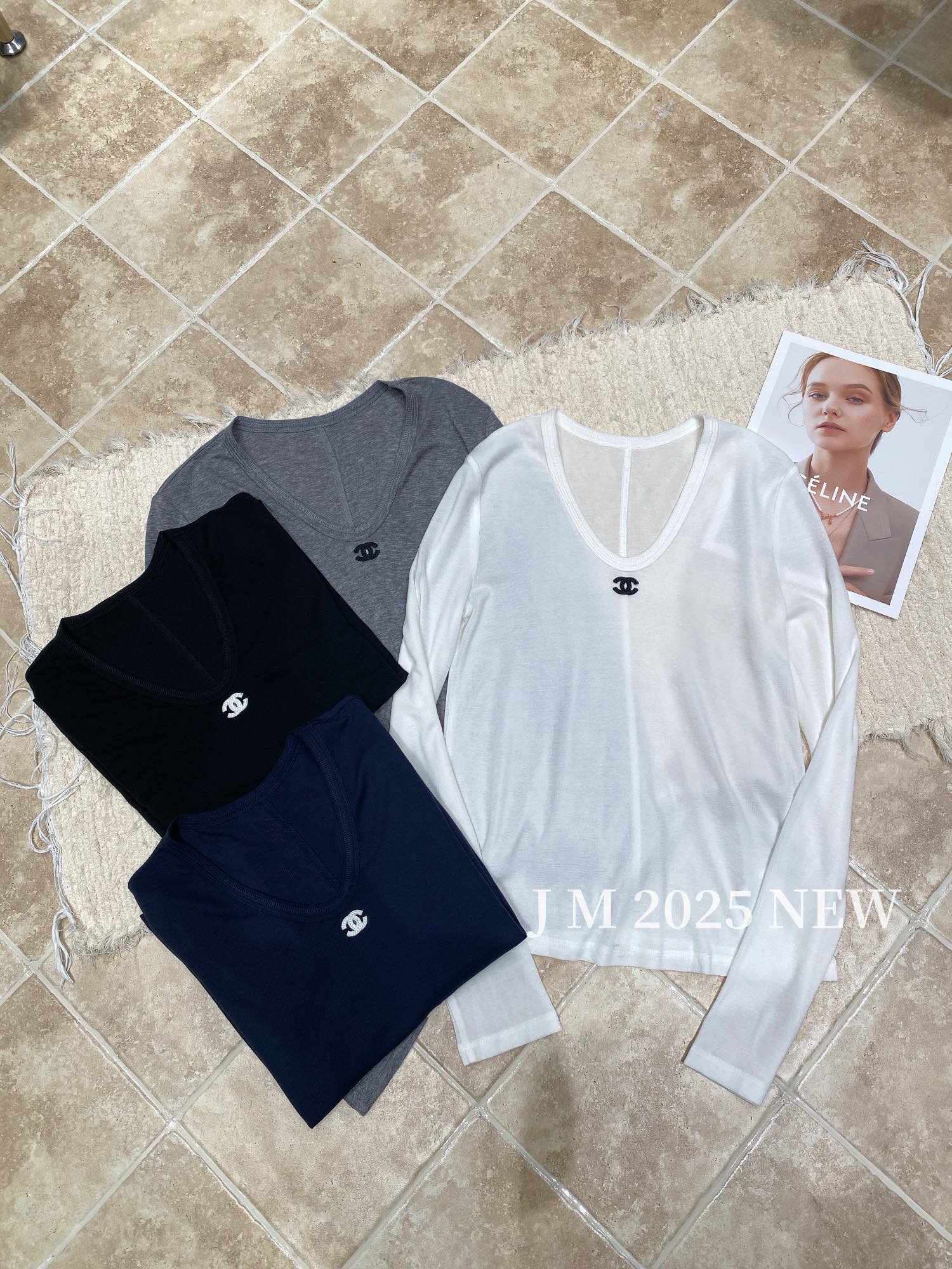 Chanel V-Hals Top van Lyocell-Wolmix - Zacht en Comfortabel