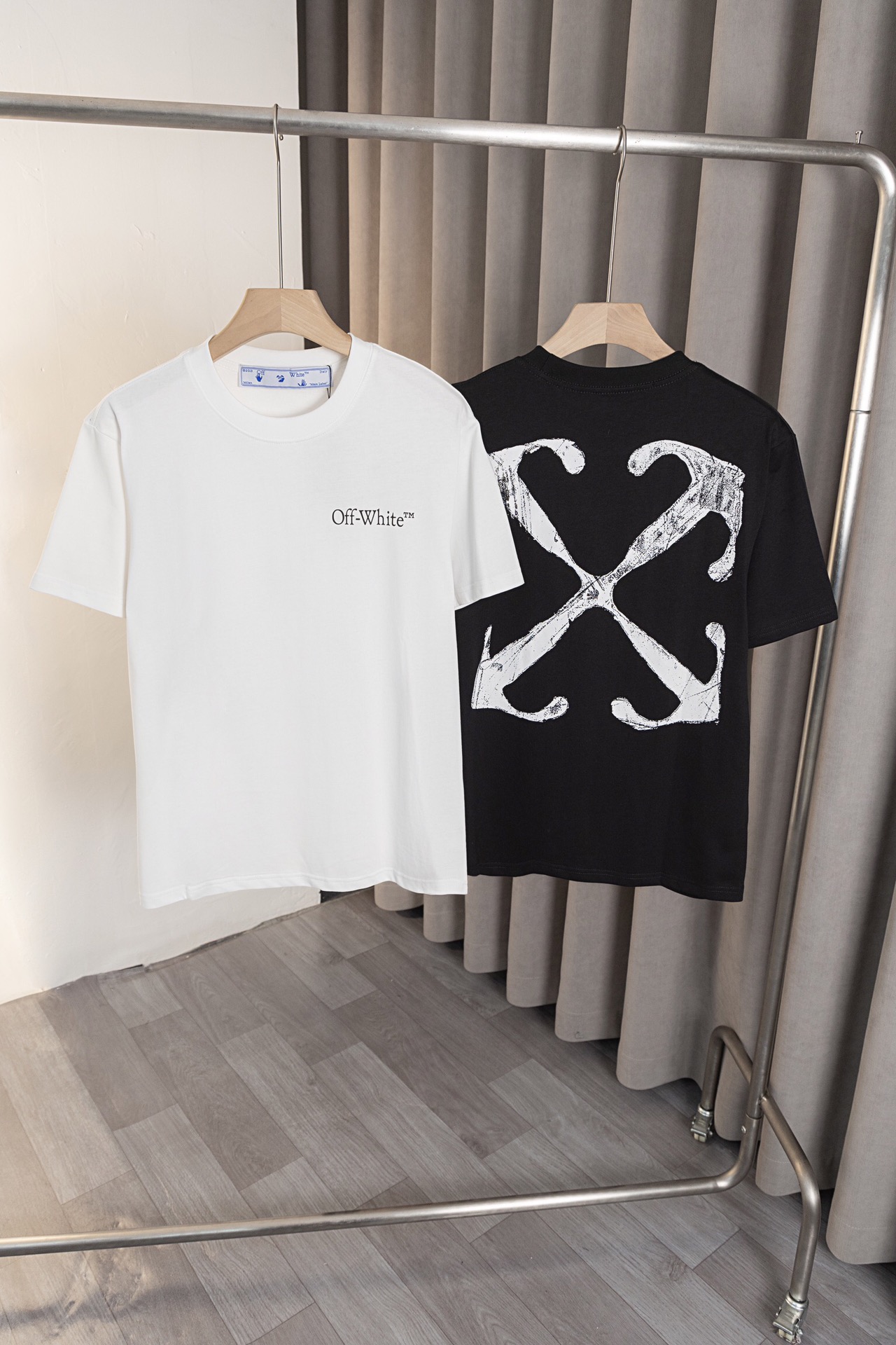 New Off White 25s T-Shirts: High-Quality Fabric, Logo Printing, Various Sizes & Colors - 图片 1