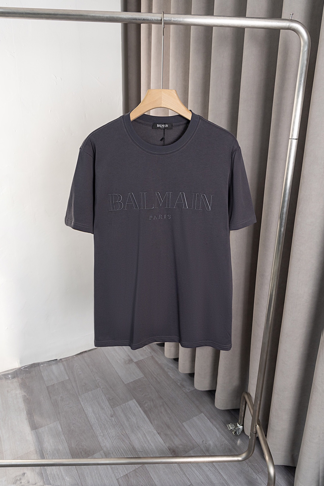New Balmain Short Sleeves with Classic Logo Embroidery in 260g Cotton - 图片 5