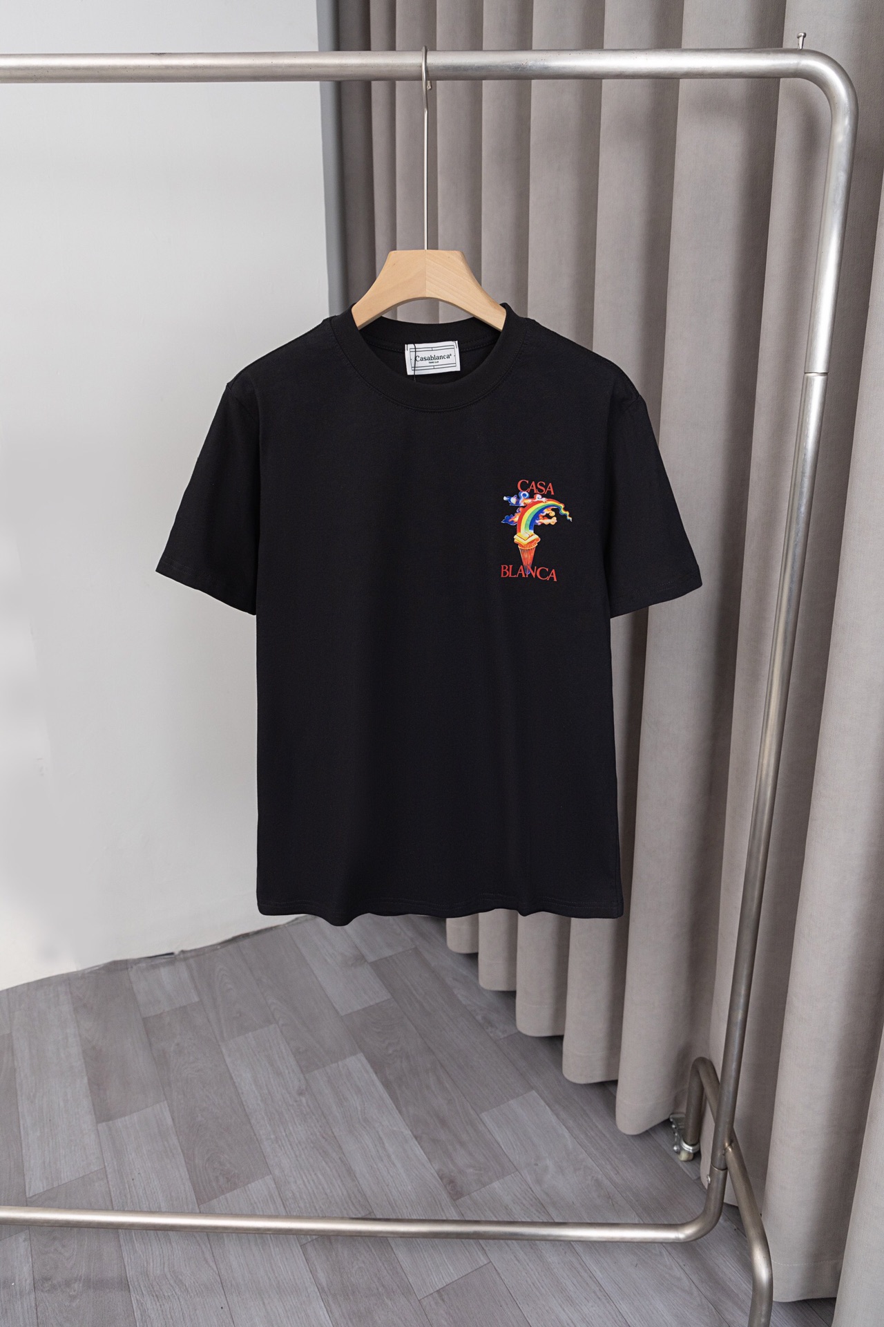 New Casablanca T-shirt: Classic design, logo printing, customised fabric, stylish colors. - 图片 7