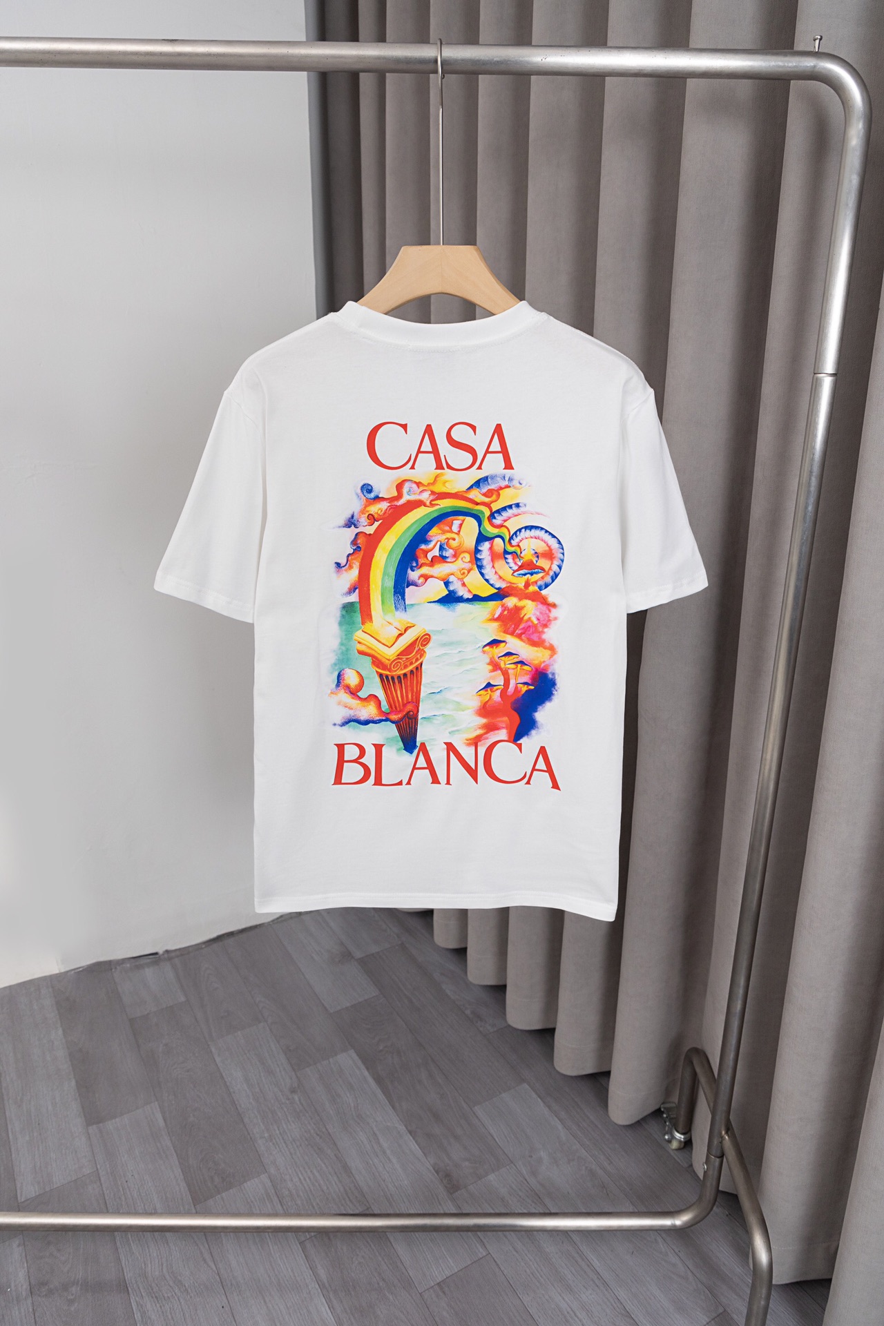 New Casablanca T-shirt: Classic design, logo printing, customised fabric, stylish colors. - 图片 3