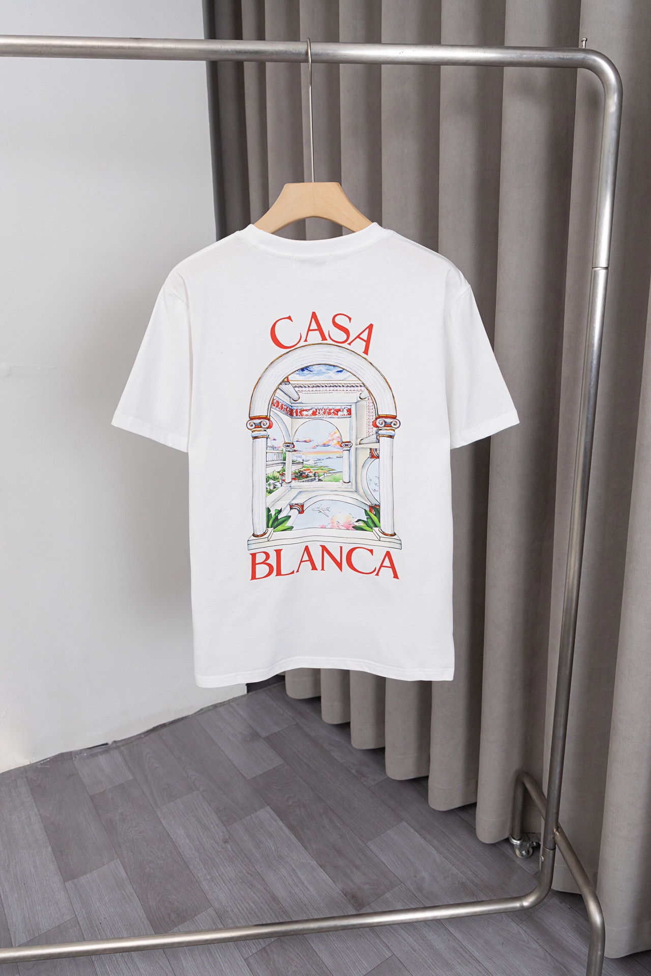 LC X038 NewCCasablanca T-Shirt: Classic Design, Customized, 260g Cotton, Soft Fabric, Stylish - 图片 3