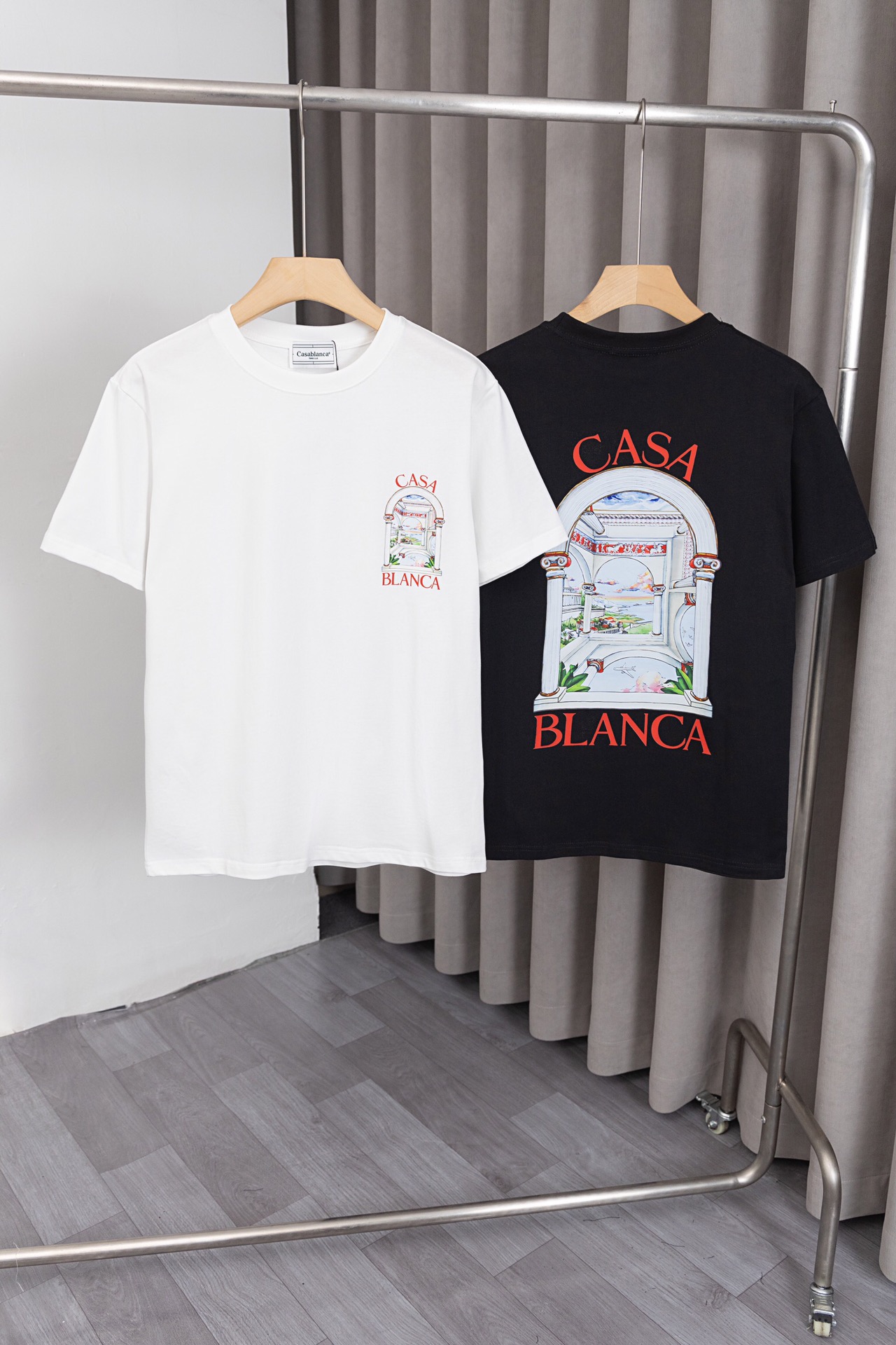 LC X038 NewCCasablanca T-Shirt: Classic Design, Customized, 260g Cotton, Soft Fabric, Stylish - 图片 1