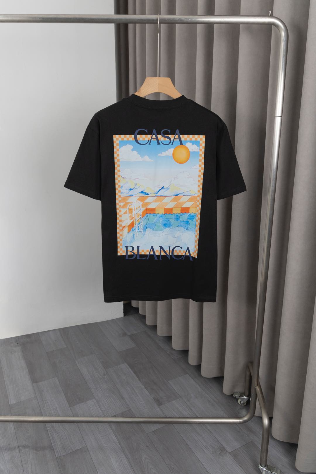 New Casablanca T-shirt: Classic Design, Customized Logo, Soft Cotton Fabric - 图片 7