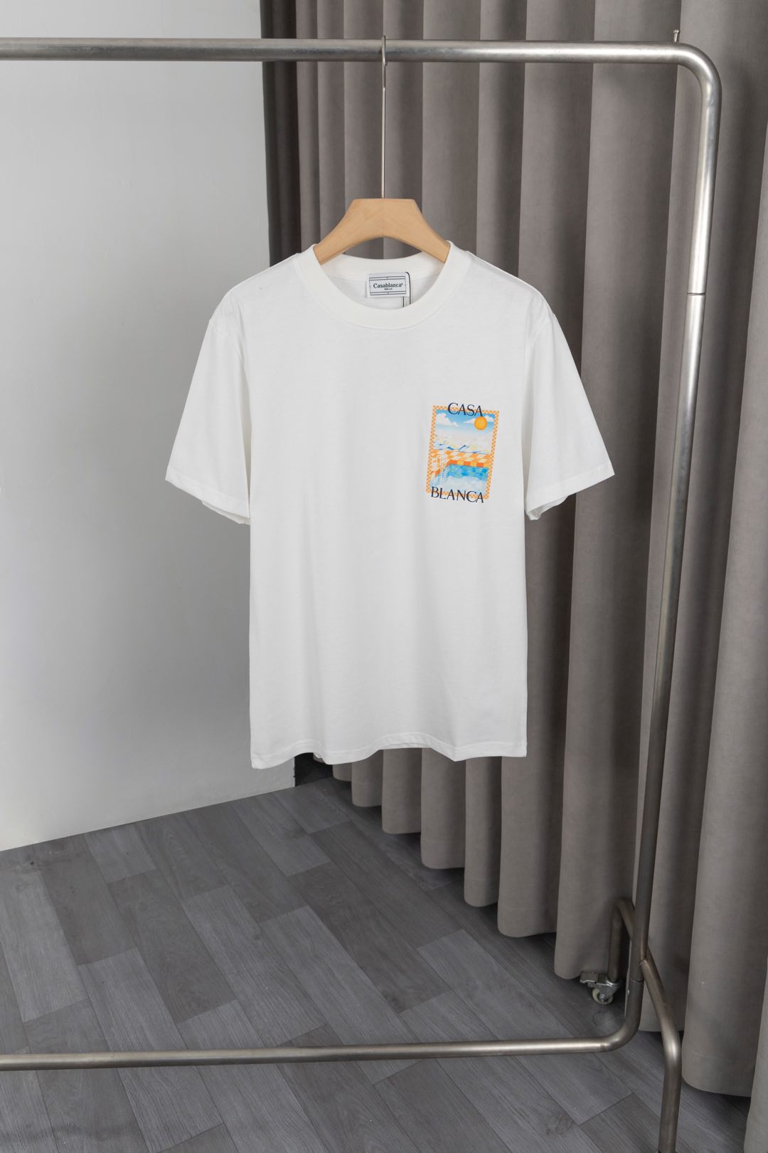 New Casablanca T-shirt: Classic Design, Customized Logo, Soft Cotton Fabric - 图片 2