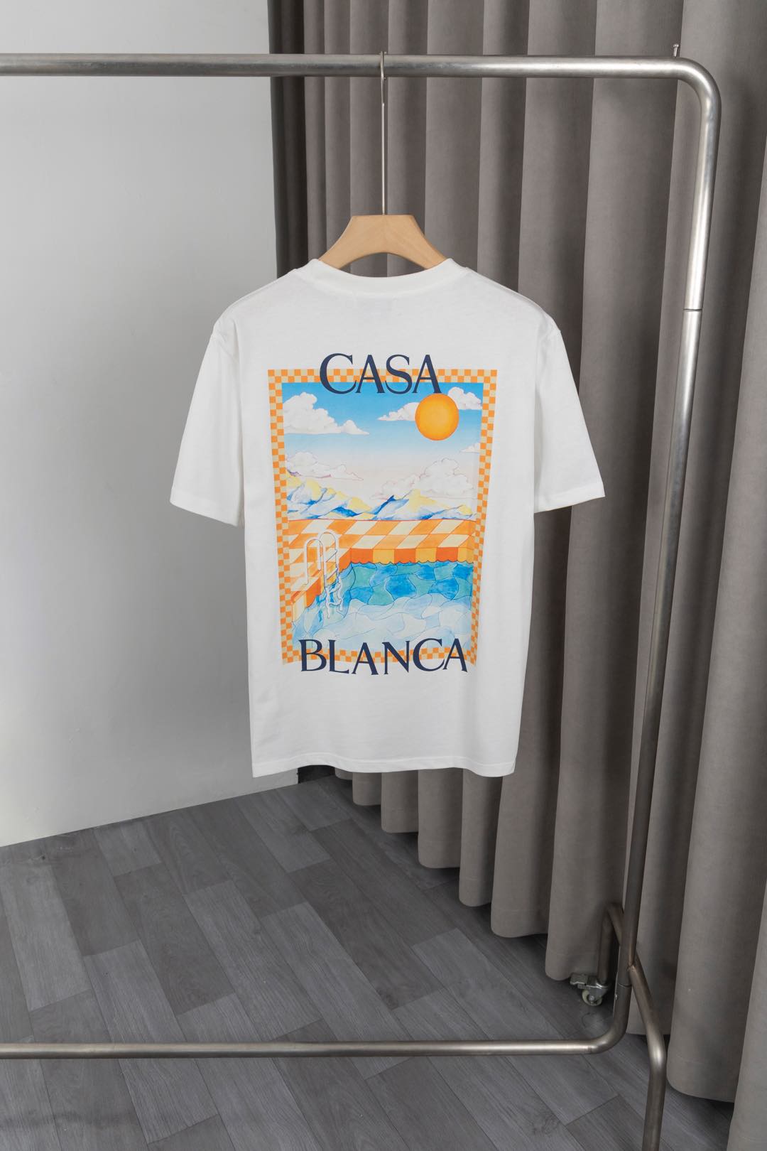 New Casablanca T-shirt: Classic Design, Customized Logo, Soft Cotton Fabric - 图片 3