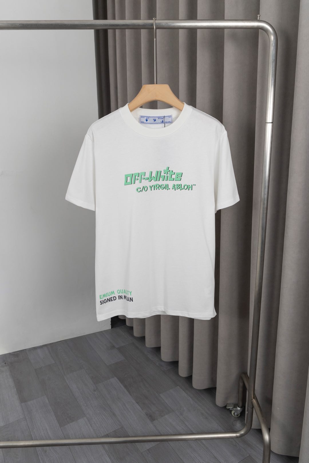 Off White 25s New T-Shirts: High-Quality Fabric, Double-Jam, Front-Back Logo, Unisex, Black/White - 图片 2