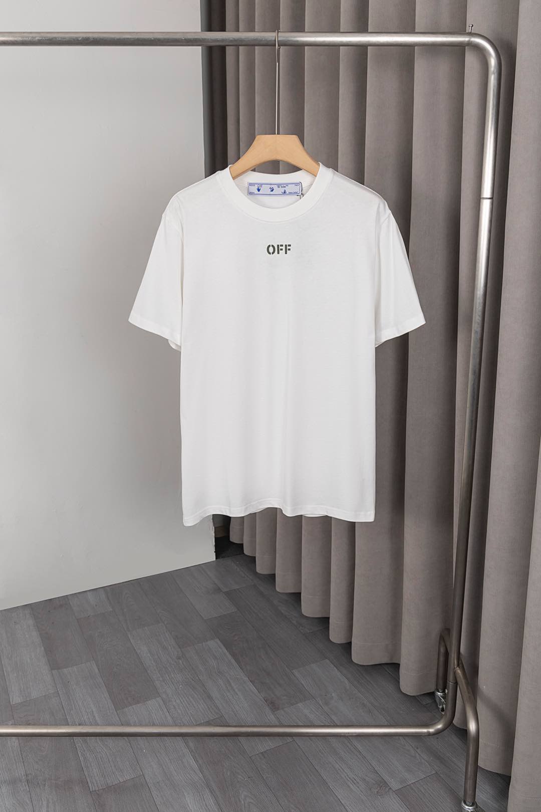 New Off White 25s T-Shirts: High-Quality Fabric, Logo Print, Unisex, Black & White, M-3XL - 图片 2