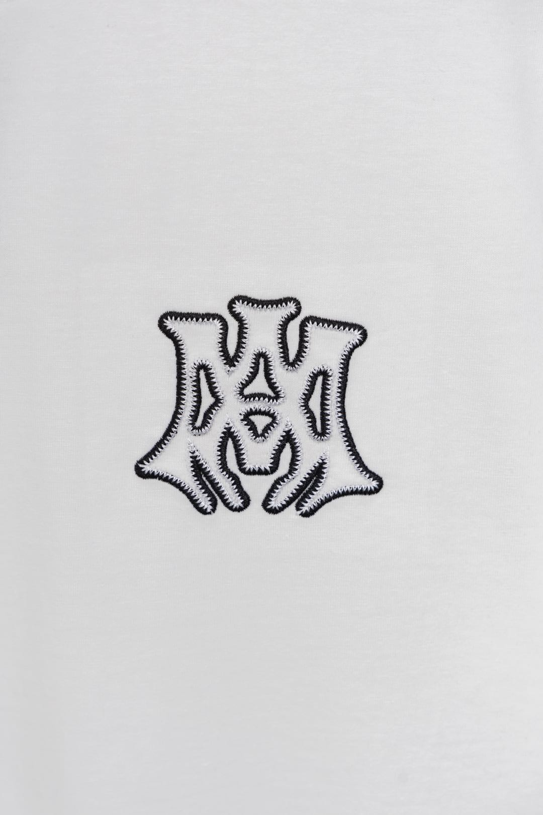 New AMIRI 55ss T-shirt with Embroidered Logo and Patterns, 260g Cotton, Various Sizes - 图片 4