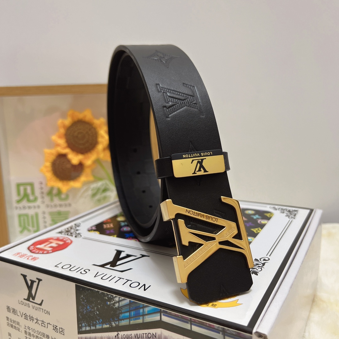 Louis Vuitton Belts Cheap High Quality Replica
 Steel Buckle Cowhide Genuine Leather Fashion