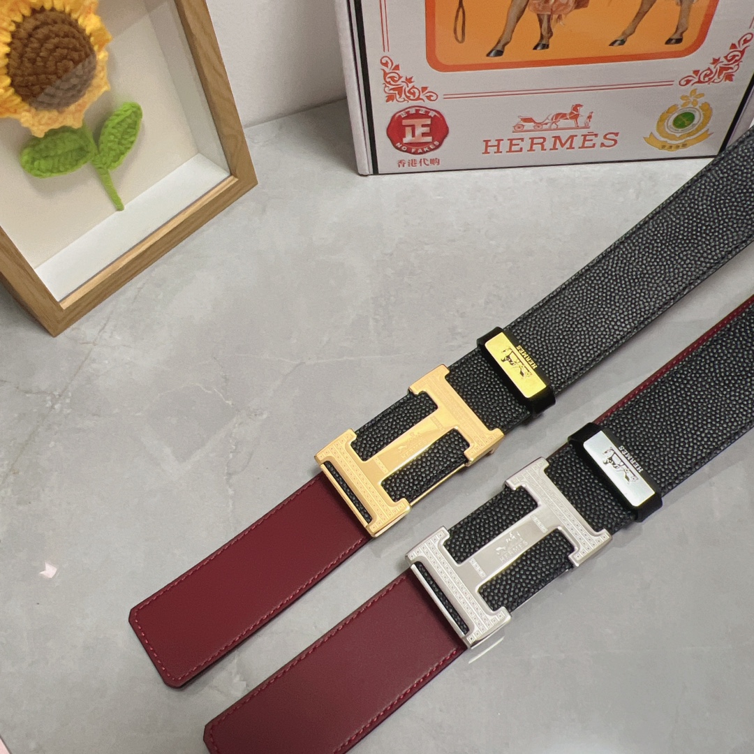 Hermes Belts Steel Buckle Cowhide Genuine Leather Fashion