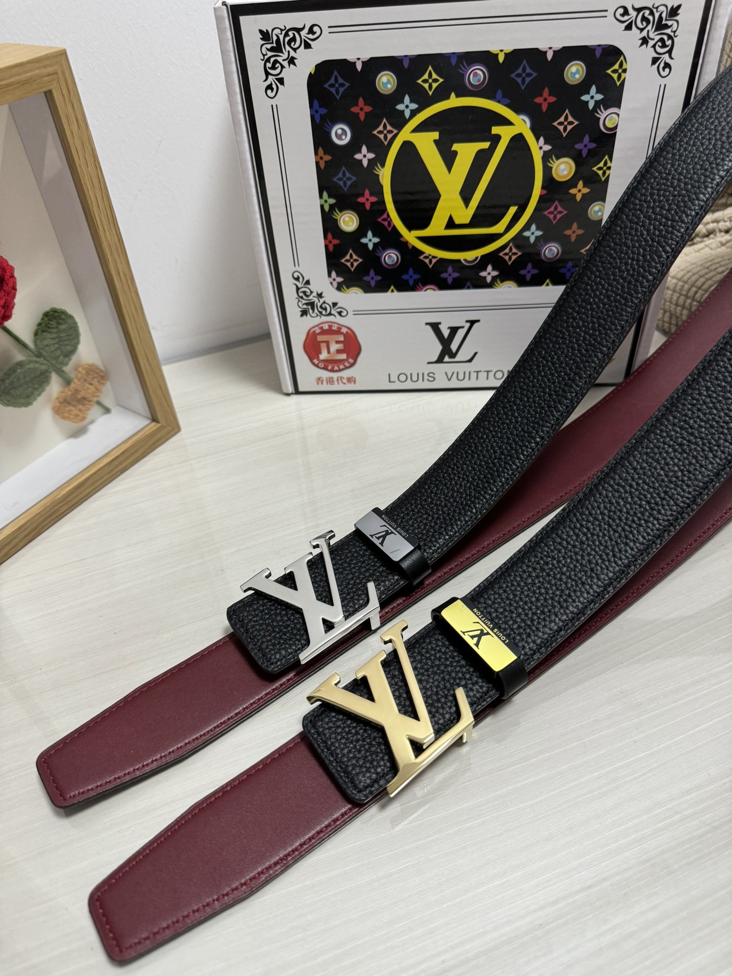 Louis Vuitton Belts Online Store
 Steel Buckle Cowhide Genuine Leather Fashion