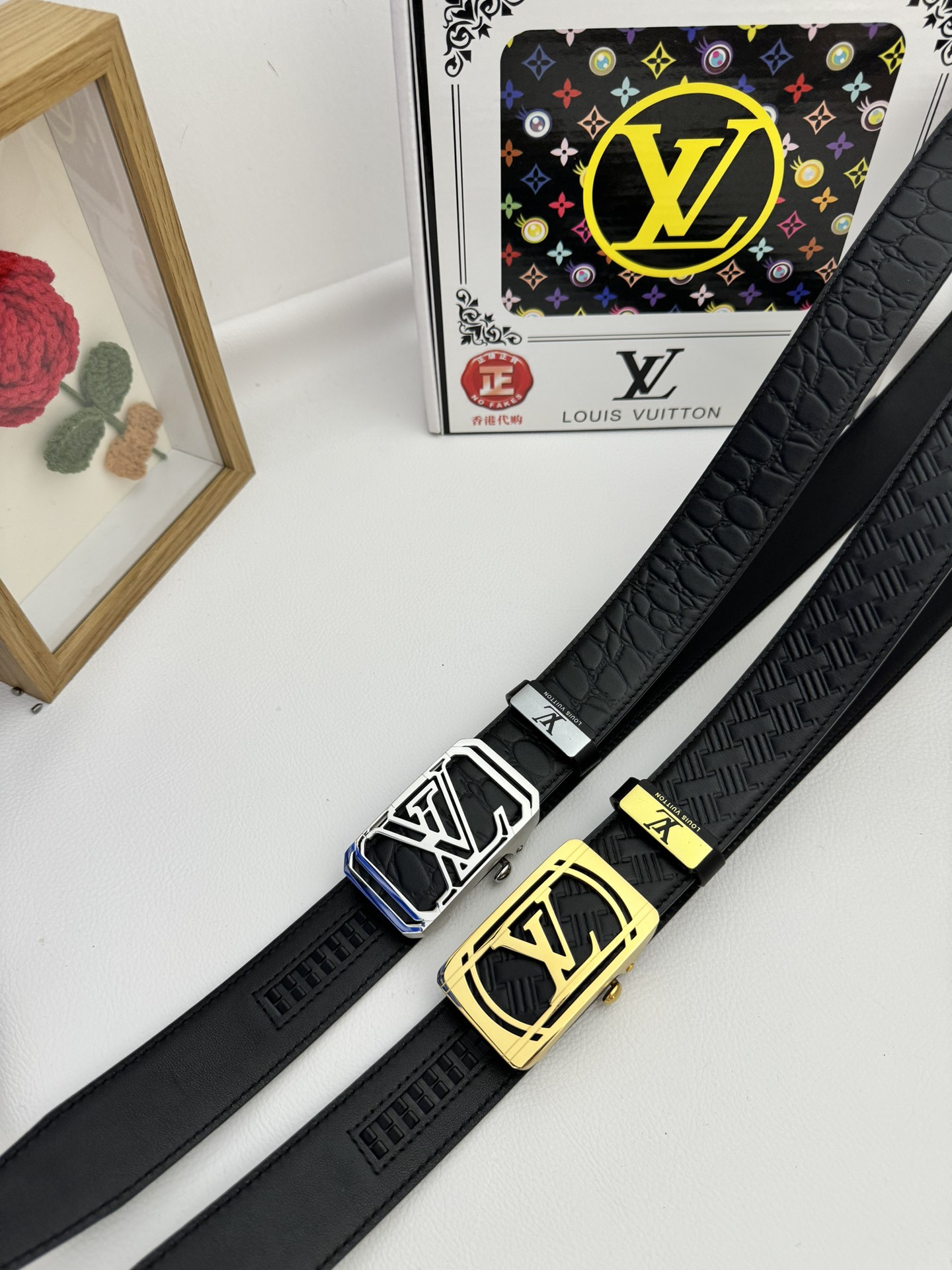 Louis Vuitton Belts Steel Buckle Cowhide Genuine Leather Fashion