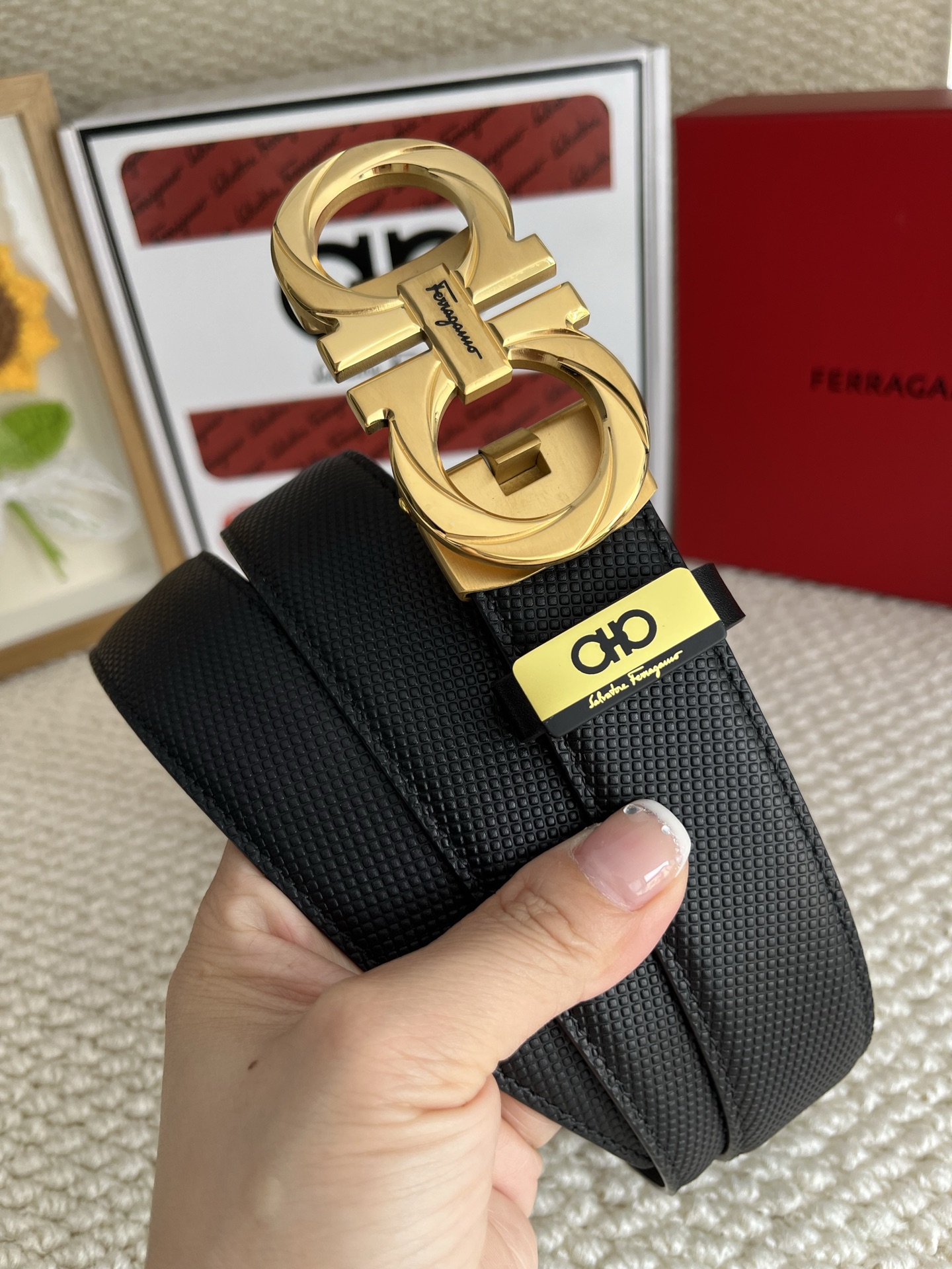 💕 ✨ 24K 💕 💞 💕 💍 3.5CM Ferragamo Cintura Cintura Cintura