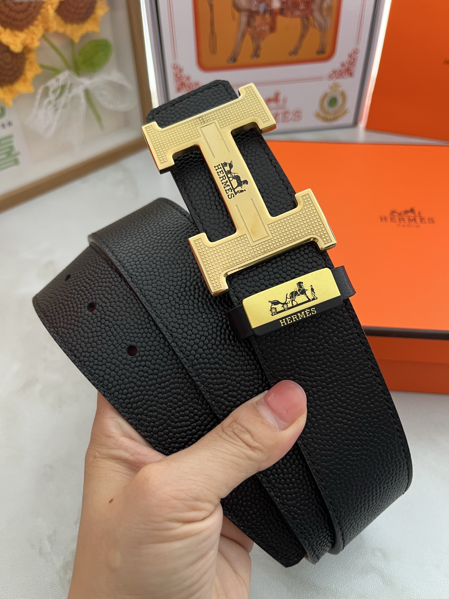 💕 ✨ 24K 💕 💞 💕 💍 3.8CM Hermes Cintura Cintura Cintura
