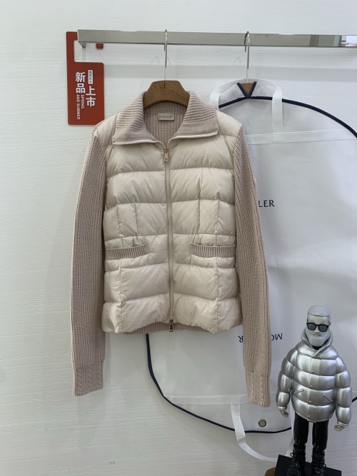 MONCLER Women's Knit-Panel Down Jacket | Warm & Stylish Winter Essential 1 MONCLER Women's Knit-Panel Down Jacket | Warm & Stylish Winter Essential