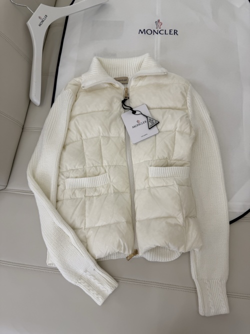 MONCLER Women's Knit-Panel Down Jacket - Temperature & Style Balance