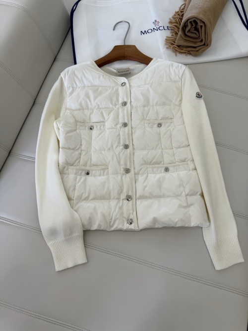 MONCLER Women's Slim-Fit Knit Down Padded Jacket with Four Pockets 1 MONCLER Women's Slim-Fit Knit Down Padded Jacket with Four Pockets