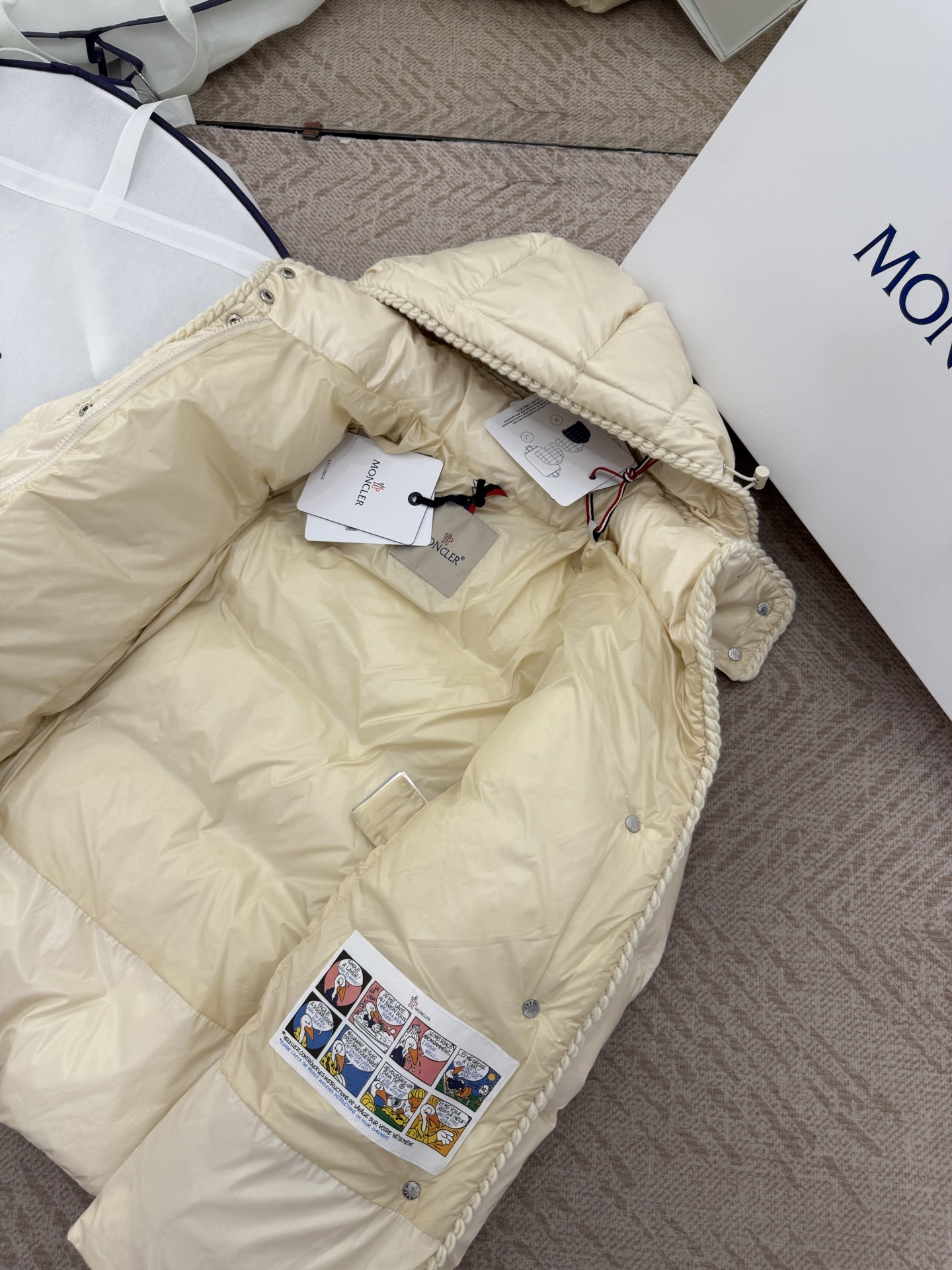 Moncler GLAREIN Hooded Down Jacket - Slim Fit, Oiled Waxed Leather, Women's 8 i1755001466836 5132 0 6