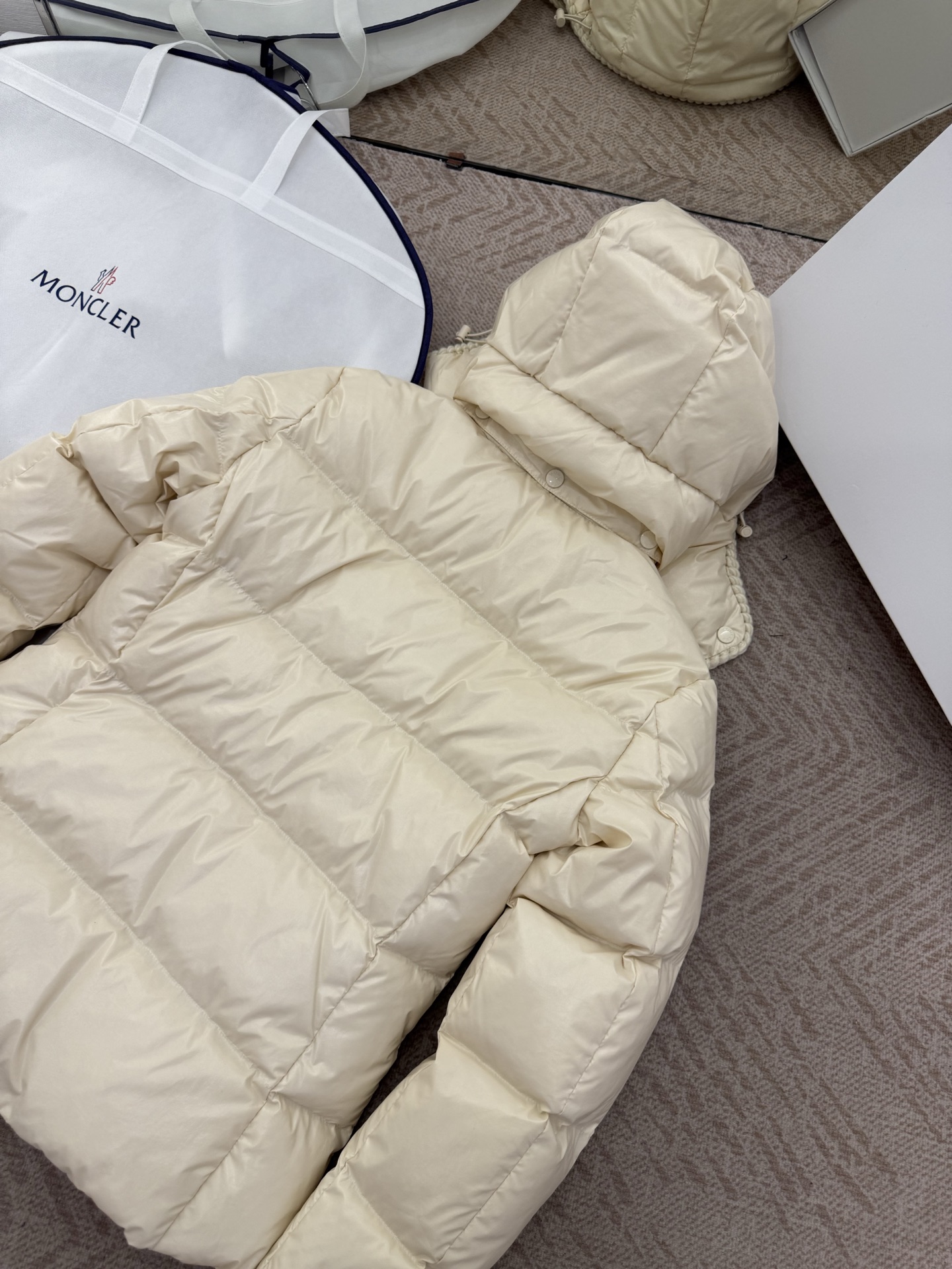 Moncler GLAREIN Hooded Down Jacket - Slim Fit, Oiled Waxed Leather, Women's 10 i1755001466894 4097 0 8