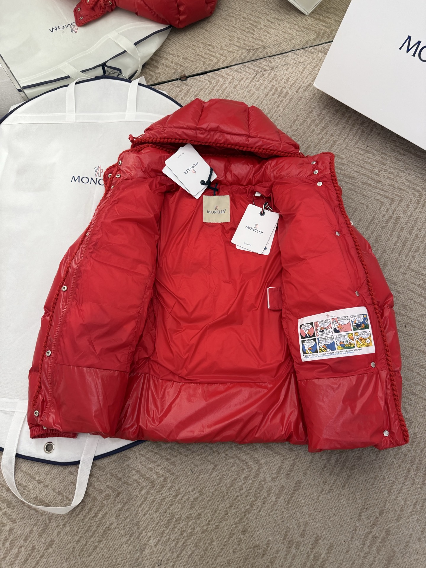 Moncler GLAREIN Hooded Down Jacket - Slim Fit, Waxed Leather, Women's Outerwear 9 i1755001497862 7310 0 7