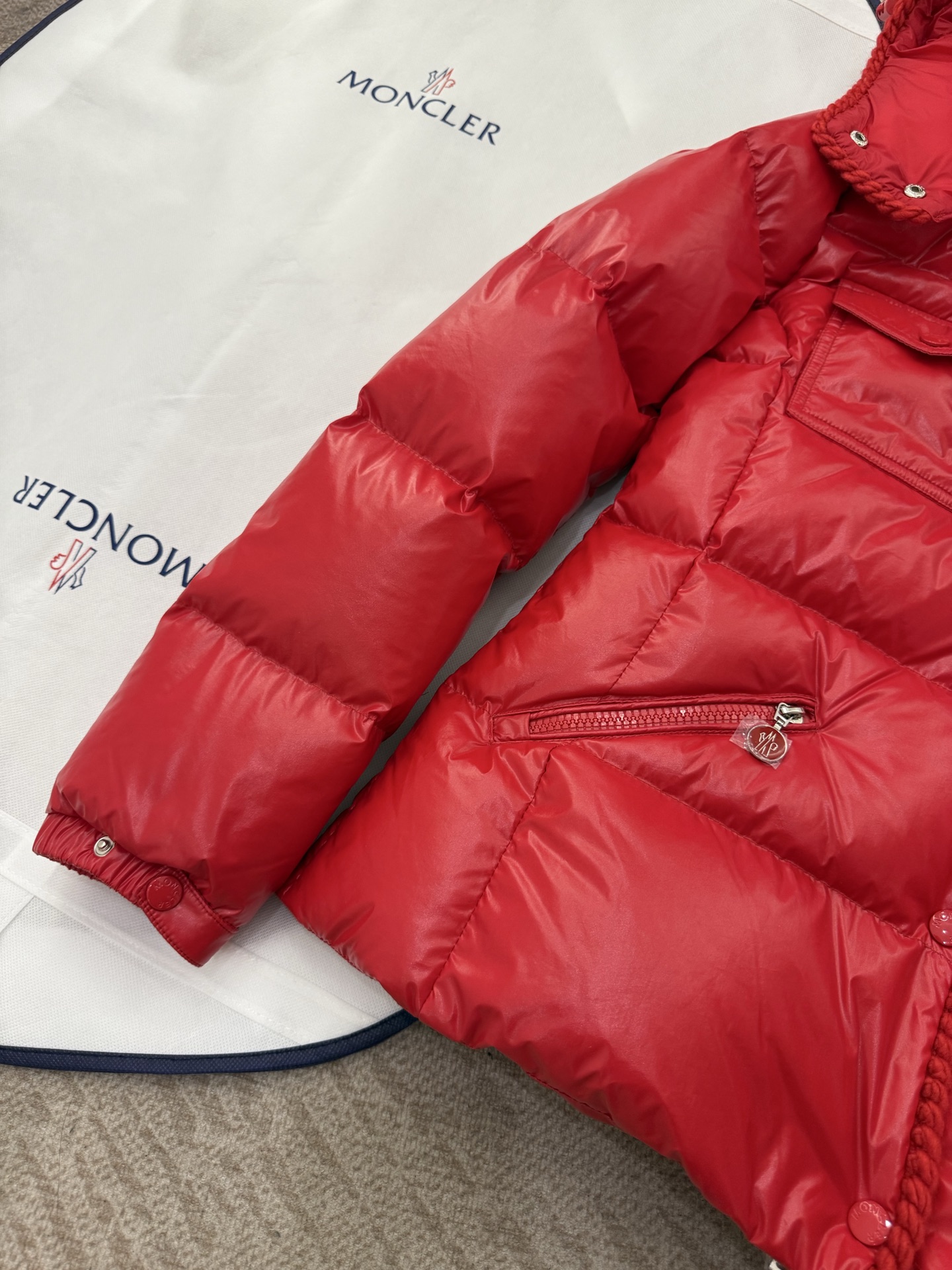 Moncler GLAREIN Hooded Down Jacket - Slim Fit, Waxed Leather, Women's Outerwear 8 i1755001503404 8217 0 6