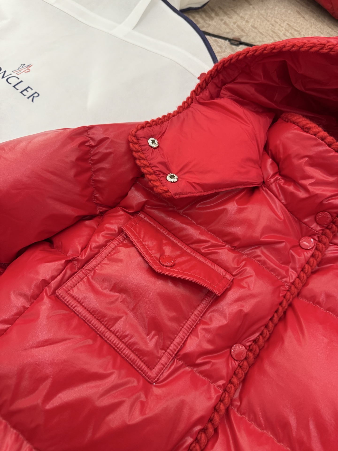 Moncler GLAREIN Hooded Down Jacket - Slim Fit, Waxed Leather, Women's Outerwear 5 i1755001505953 2198 0 3