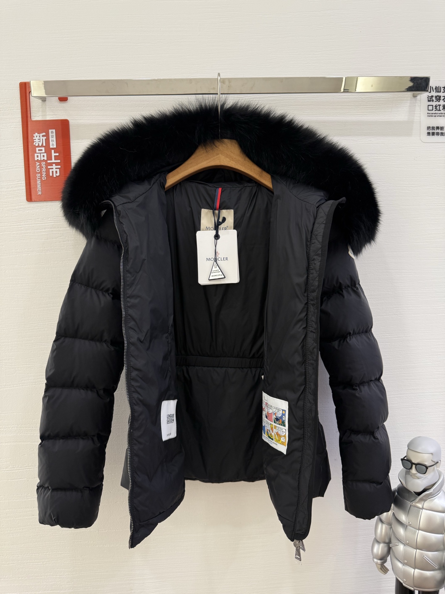 黑色黑毛（顶级版）MON&LER BOED系列♨️实拍图颜色 ：白色 绿色 黑色 码数1-2-3-4毛领