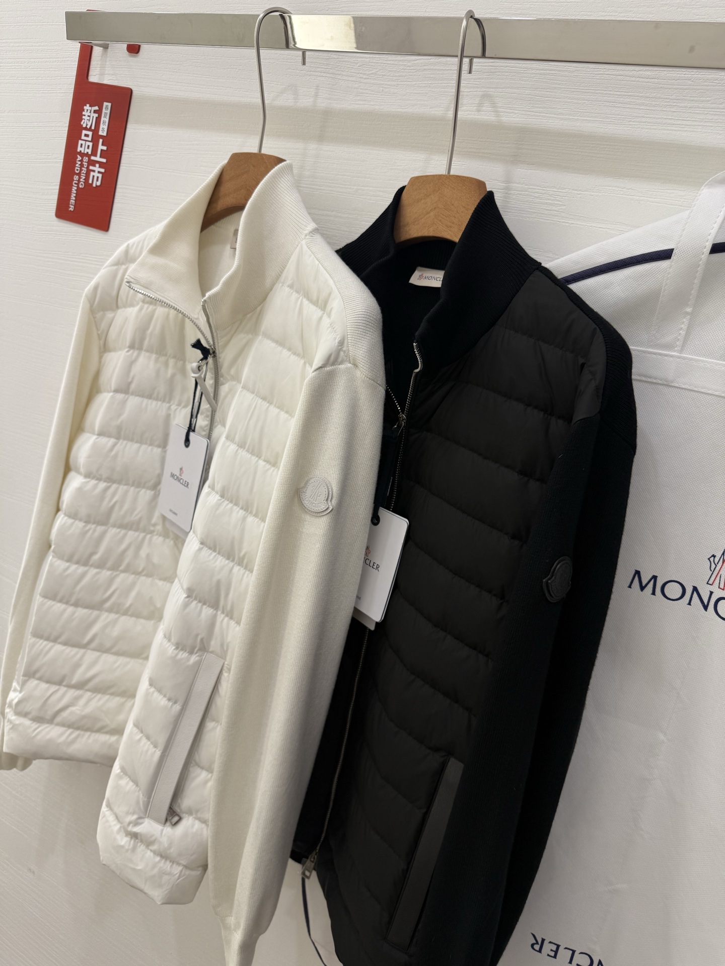Women's Wool Knit Patchwork Puffer Jacket with Stand Collar 6 i1759164108516 9000 0 4