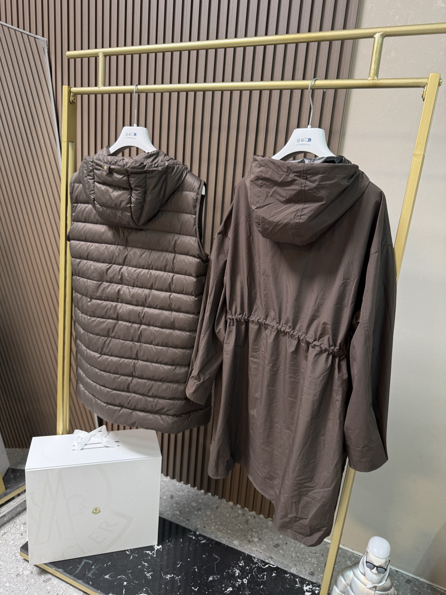 Moncler蒙口25秋冬 Sainbel二合一中长款羽绒服女鹅绒内胆，可当马甲单穿，风衣单穿也可当成羽