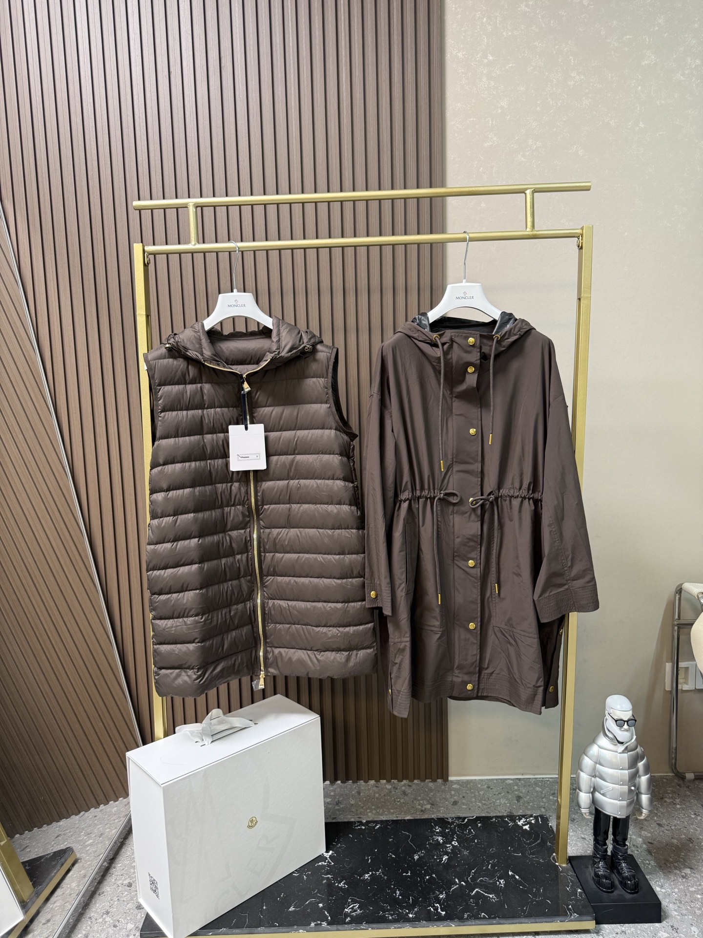 Moncler蒙口25秋冬 Sainbel二合一中长款羽绒服女鹅绒内胆，可当马甲单穿，风衣单穿也可当成羽