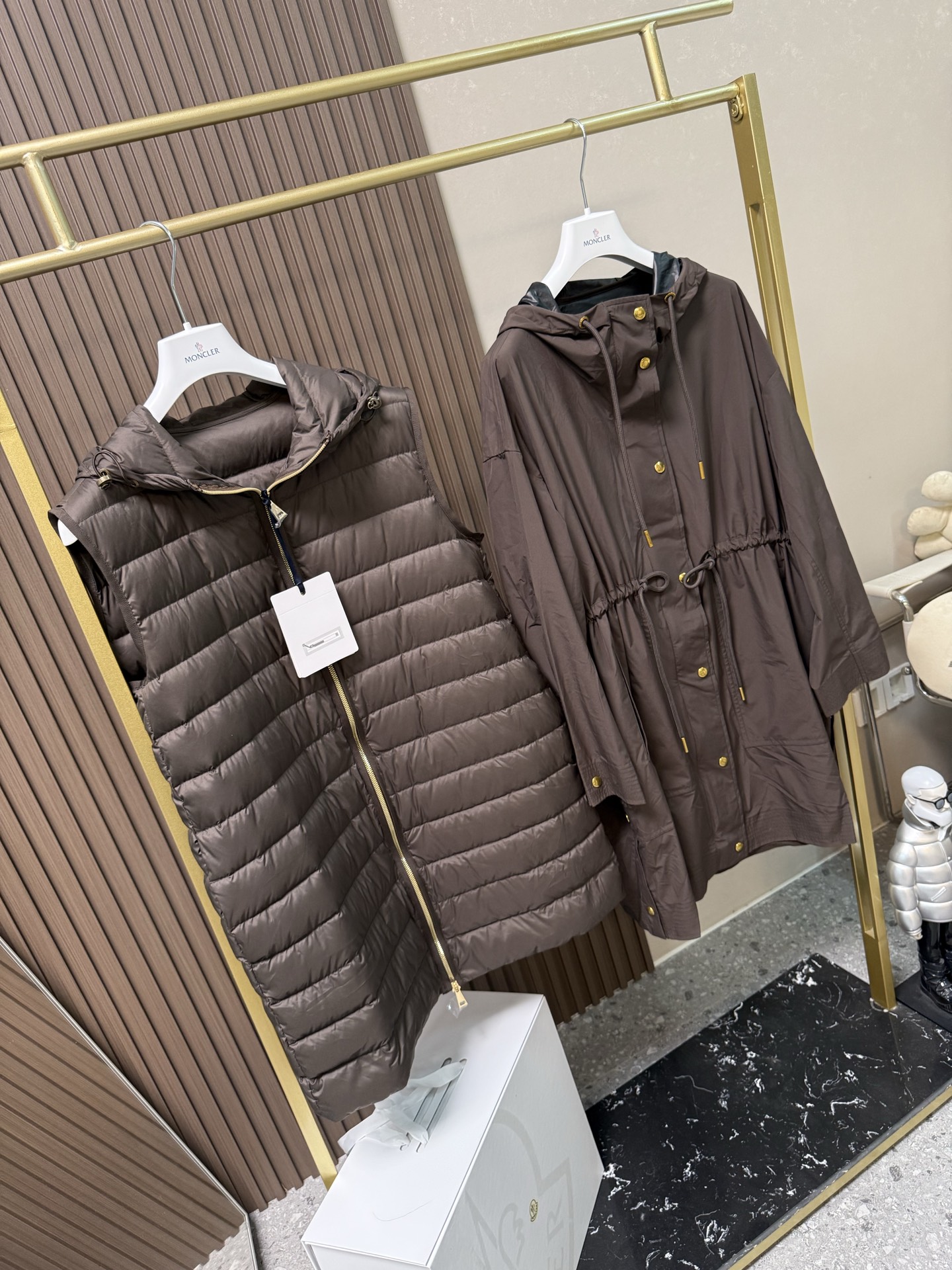 Moncler蒙口25秋冬 Sainbel二合一中长款羽绒服女鹅绒内胆，可当马甲单穿，风衣单穿也可当成羽