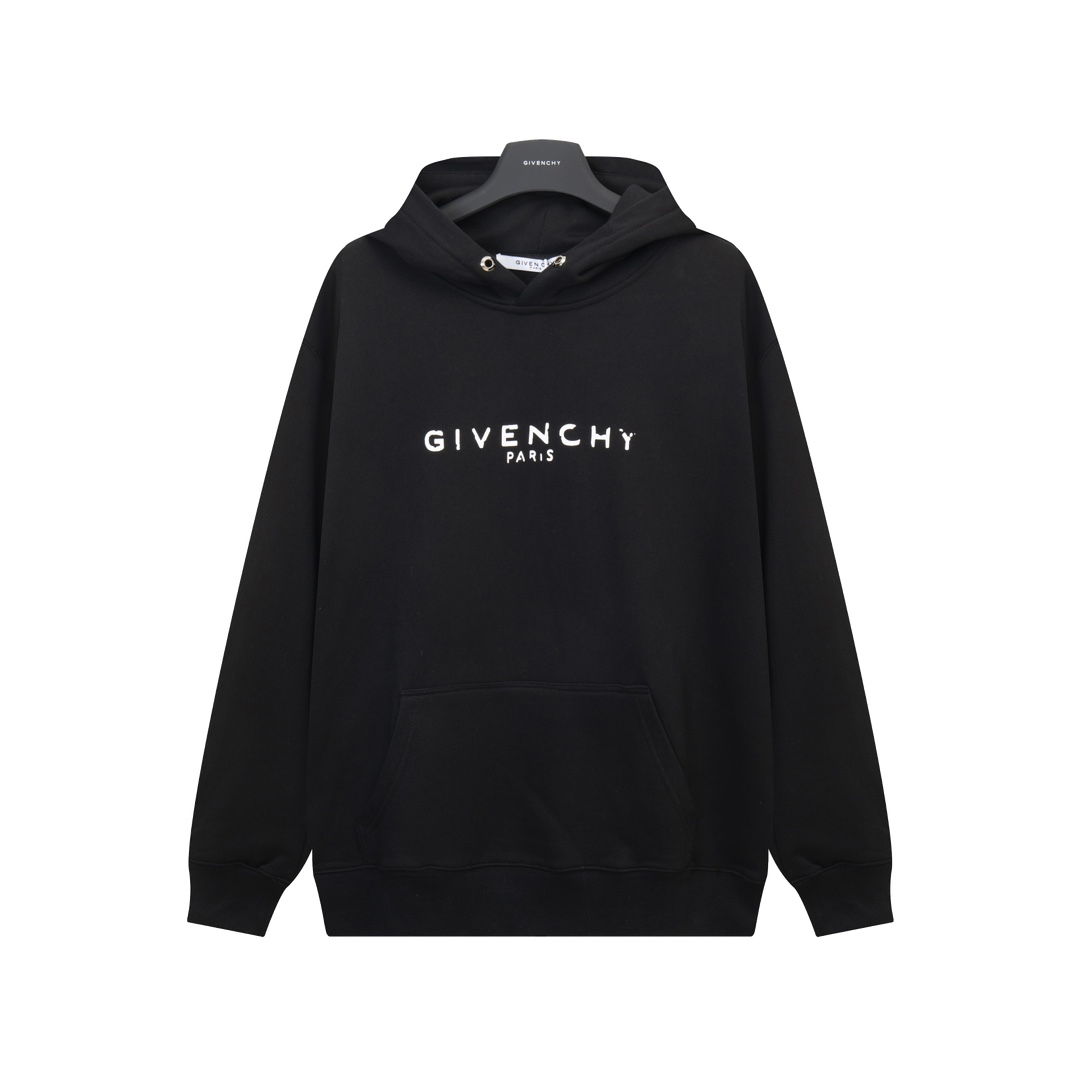 Givenchy AAA
 Clothing Hoodies Black Printing Cotton Hooded Top