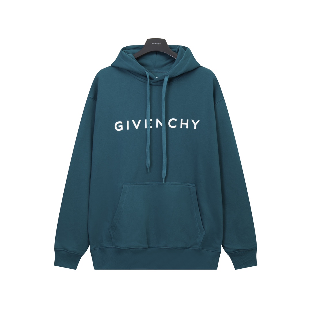 Givenchy Clothing Hoodies Unsurpassed Quality
 Black Blue Printing Cotton Hooded Top