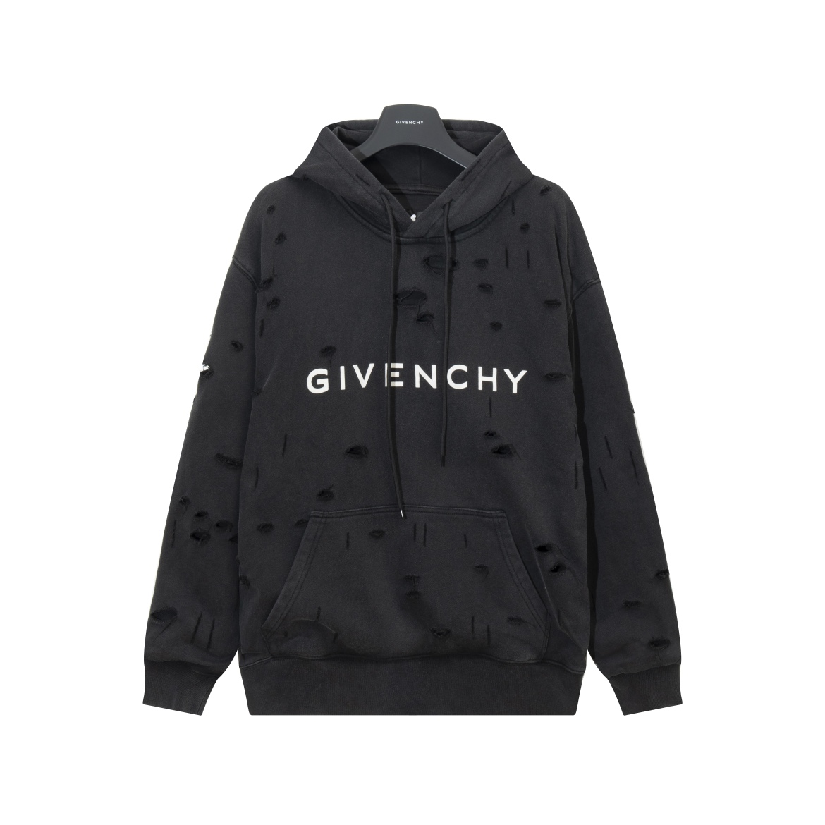 Givenchy Clothing Hoodies best website for replica
 Black Printing Cotton Hooded Top