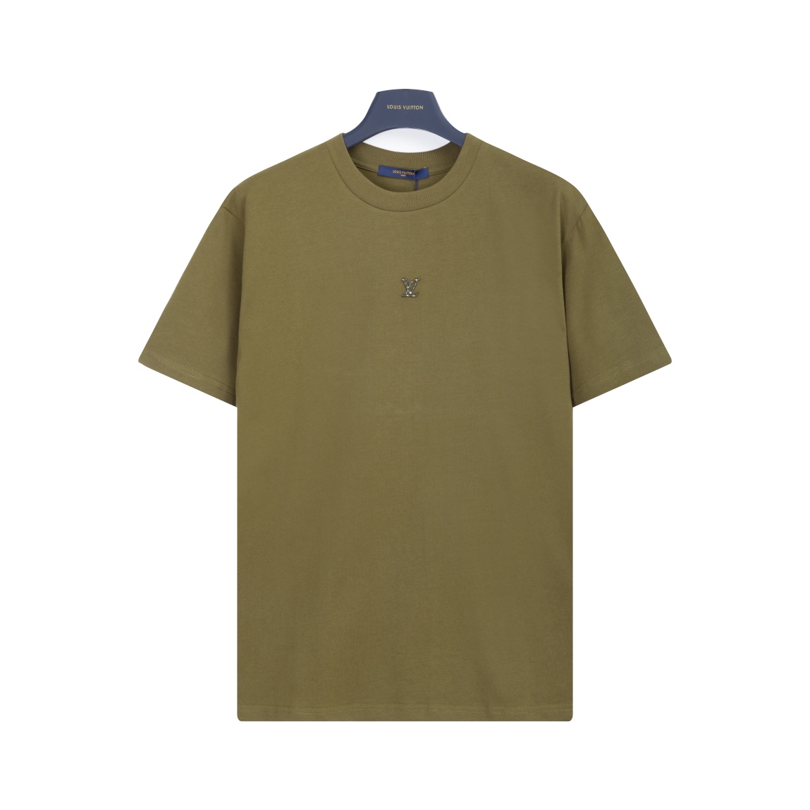 Louis Vuitton Clothing T-Shirt ArmyGreen Green Printing Unisex Cotton Spring/Summer Collection Short Sleeve