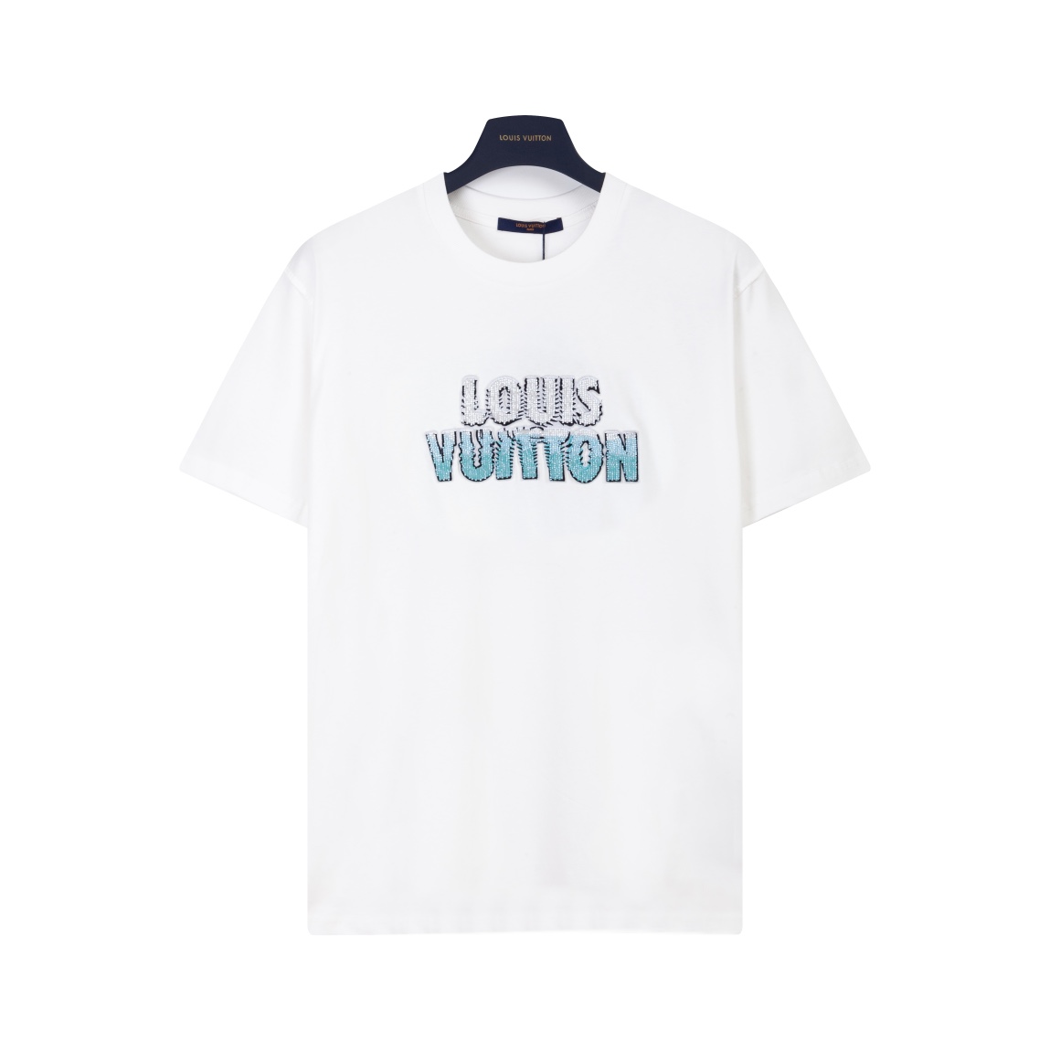 Louis Vuitton Perfect
 Clothing T-Shirt White Embroidery Unisex Cotton Spring/Summer Collection Short Sleeve