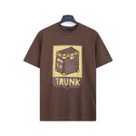 Louis Vuitton Clothing T-Shirt Brown Unisex Cotton Spring/Summer Collection Short Sleeve
