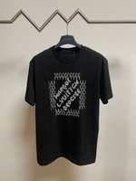 Practical And Versatile Replica Designer
 Louis Vuitton Clothing T-Shirt Black Unisex Cotton Spring/Summer Collection Short Sleeve