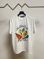Louis Vuitton Luxury
 Clothing T-Shirt White Unisex Cotton Spring/Summer Collection Short Sleeve