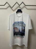 Givenchy Clothing T-Shirt White Printing Unisex Cotton Mercerized Spring/Summer Collection Short Sleeve
