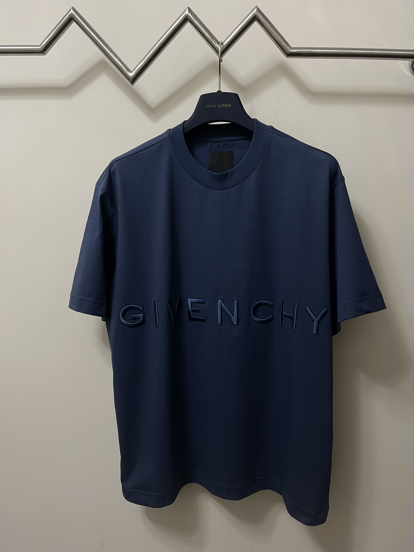 Givenchy Clothing T-Shirt Blue Embroidery Unisex Cotton Mercerized Spring/Summer Collection Short Sleeve