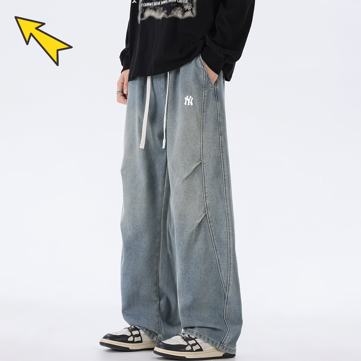 供货价:90💰『高瑞轻量化』常熟特别货,极致做工贸易款,原包装+原吊牌
MLB/NY洋基队四季洗水牛仔裤纯色复古港风直筒修身休闲牛仔长裤
【男女同款】四季洗水拖地牛仔裤复古美式高街复古微喇宽松直筒海外限量款牛仔裤，简约大方日常通勤首选，辨识度更高，宽松廓型 ，男女都可驾重度洗水， 区别市场垃圾版本 ，质感非常好 ，棉感十足， 实物质感极佳！
颜色：怀旧蓝 黑色
尺码：S一3XL
尺码详情看图九



















