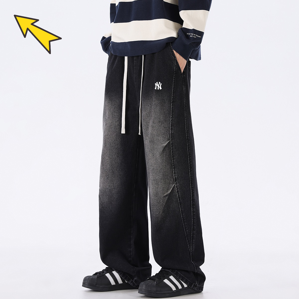 供货价:90💰『高瑞轻量化』常熟特别货,极致做工贸易款,原包装+原吊牌
MLB/NY洋基队四季洗水牛仔裤纯色复古港风直筒修身休闲牛仔长裤
【男女同款】四季洗水拖地牛仔裤复古美式高街复古微喇宽松直筒海外限量款牛仔裤，简约大方日常通勤首选，辨识度更高，宽松廓型 ，男女都可驾重度洗水， 区别市场垃圾版本 ，质感非常好 ，棉感十足， 实物质感极佳！
颜色：怀旧蓝 黑色
尺码：S一3XL
尺码详情看图九



















